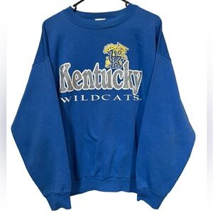 Kentucky Wildcats Vintage 90s Crewneck Pullover Men’s XXL Spellout College Blue